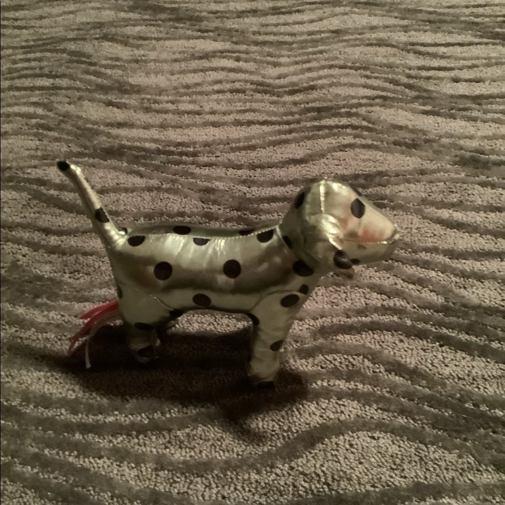 Pink stuffed mini dog